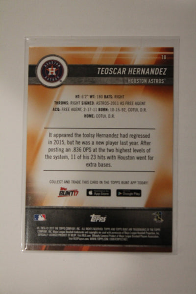 Teoscar Hernandez 2017 Topps Bunt Rookie Card
