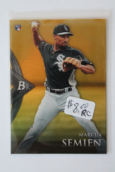 Marcus Semien 2014 Bowman Platinum Gold Rookie Card