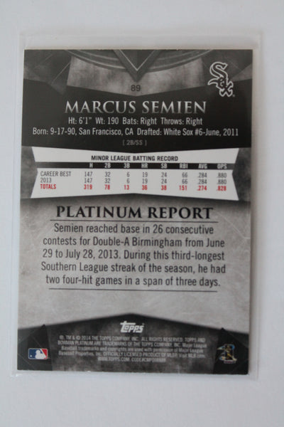 Marcus Semien 2014 Bowman Platinum Rookie Card