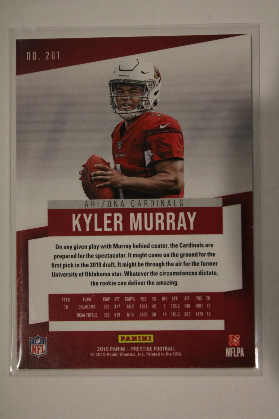 Kyler Murray 2019 Panini Prestige Rookie Card
