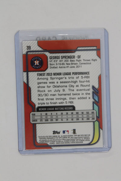 George Springer Topps Finest Rookie Card
