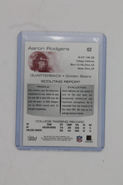 Aaron Rodgers 2005 Topps Draft Pick & Prospects Rookie Card