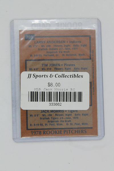 Jack Morris Topps Rookie Card
