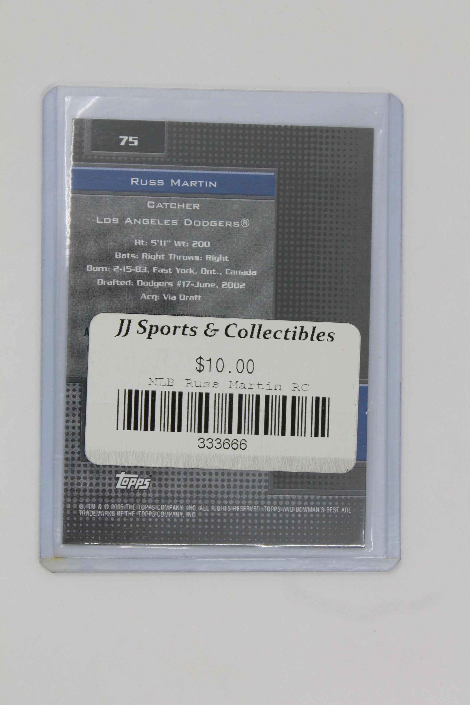 Russell Martin 2005 Bowman's Best Rookie Card