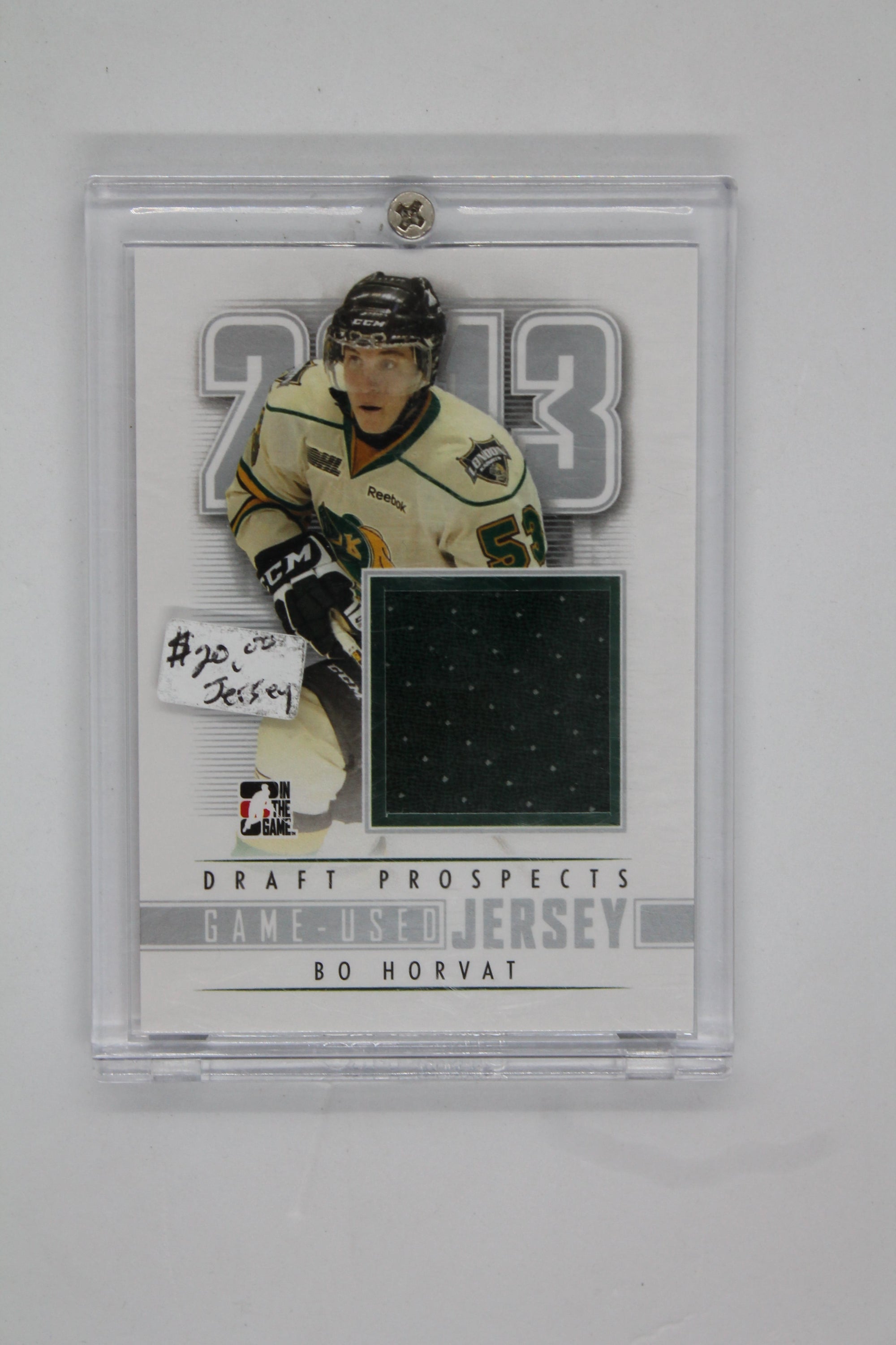 Bo Horvat 2013 In the Game Draft Prospects - Game-Used Jersey #M-04 PRC Card