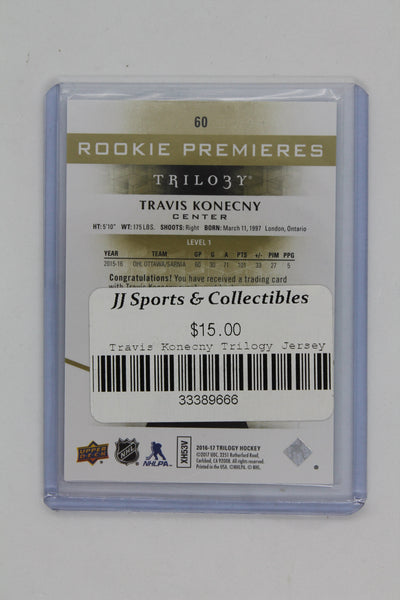 Travis Konecny 2016-17 Upper Deck Trilogy - Green Relics #120/399