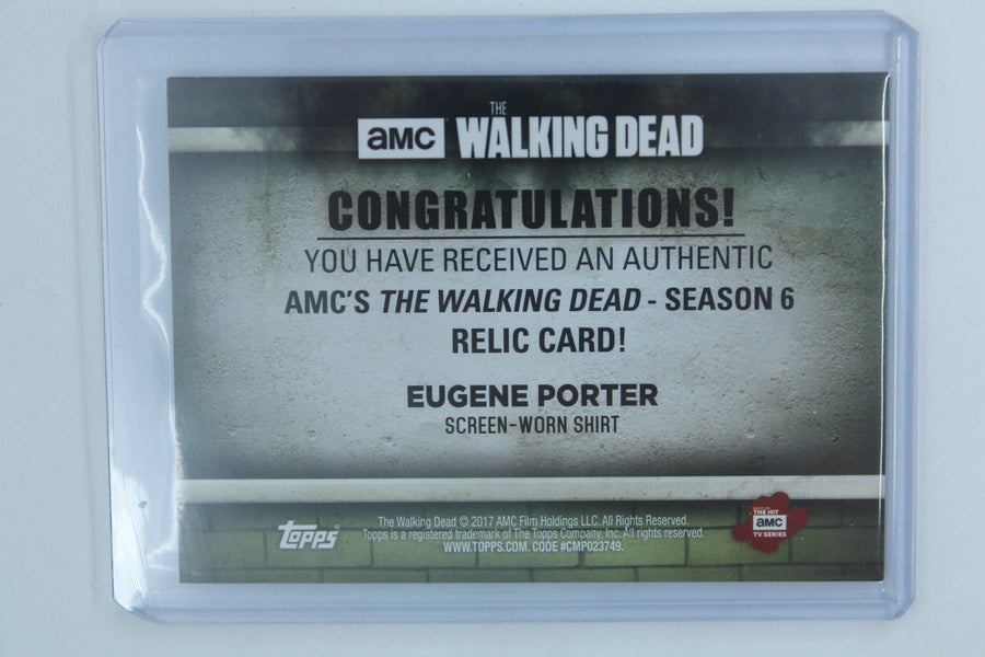 2017 Topps The Walking Dead Season 6 - Relics #JOMC Josh McDermitt as Eugene Porter