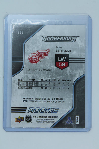 Tyler Bertuzzi 2016-17 Upper Deck Compendium Rookie Card