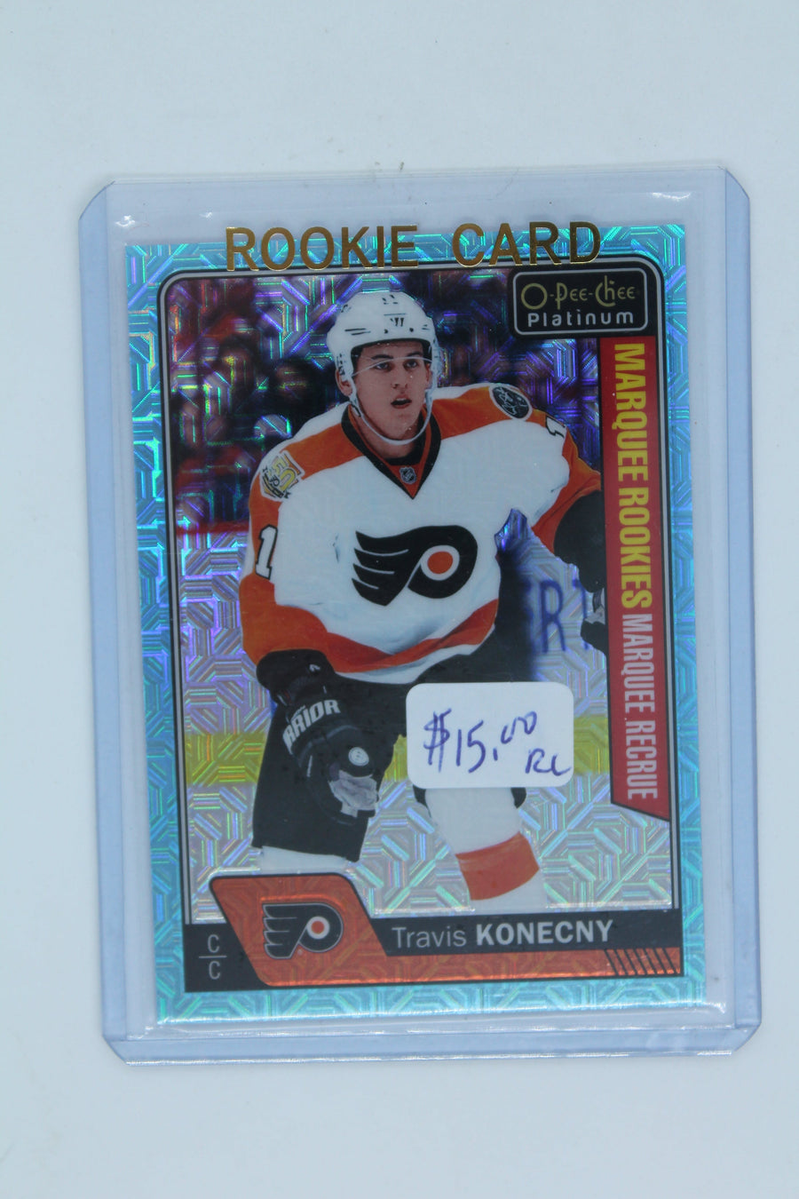 Travis Konecny  2016-17 O-Pee-Chee Platinum - Ice Blue Traxx RC