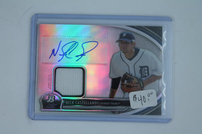 Nick Castellanos 2013 Bowman Platinum - Autographed Relic #AR-NC