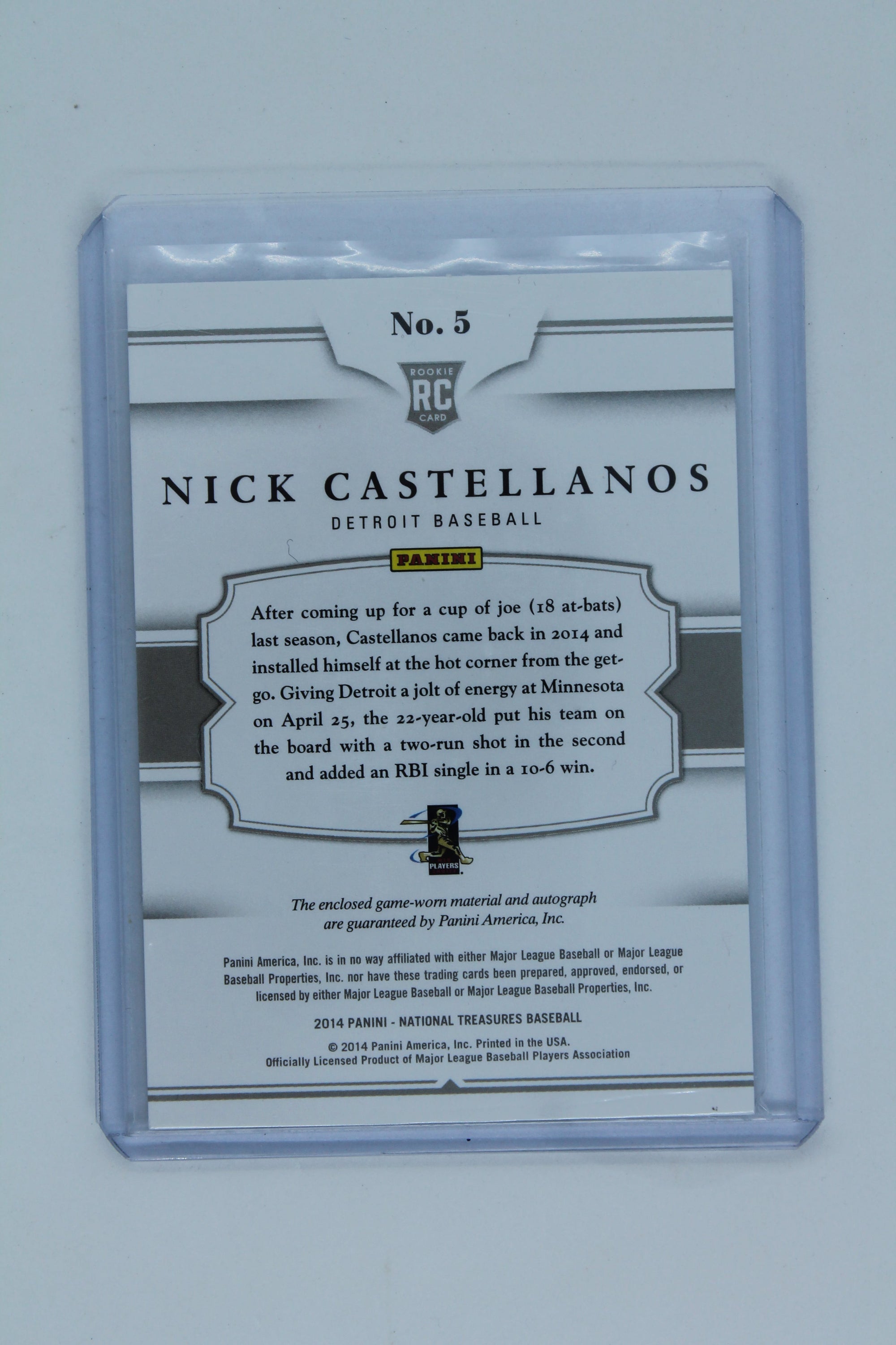 Nick Castellanos 2014 Panini National Treasures - Rookie Colossal Signatures   #39/99