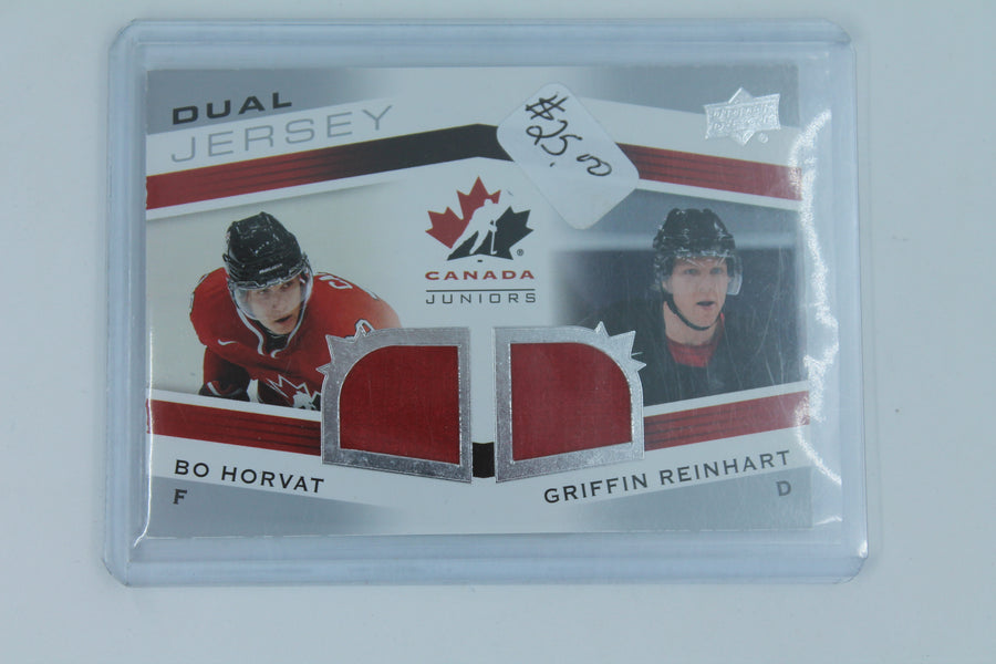 2014 Upper Deck Team Canada Juniors - Team Canada Dual Jersey - #TCD-BG Bo Horvat, Griffin Reinhart