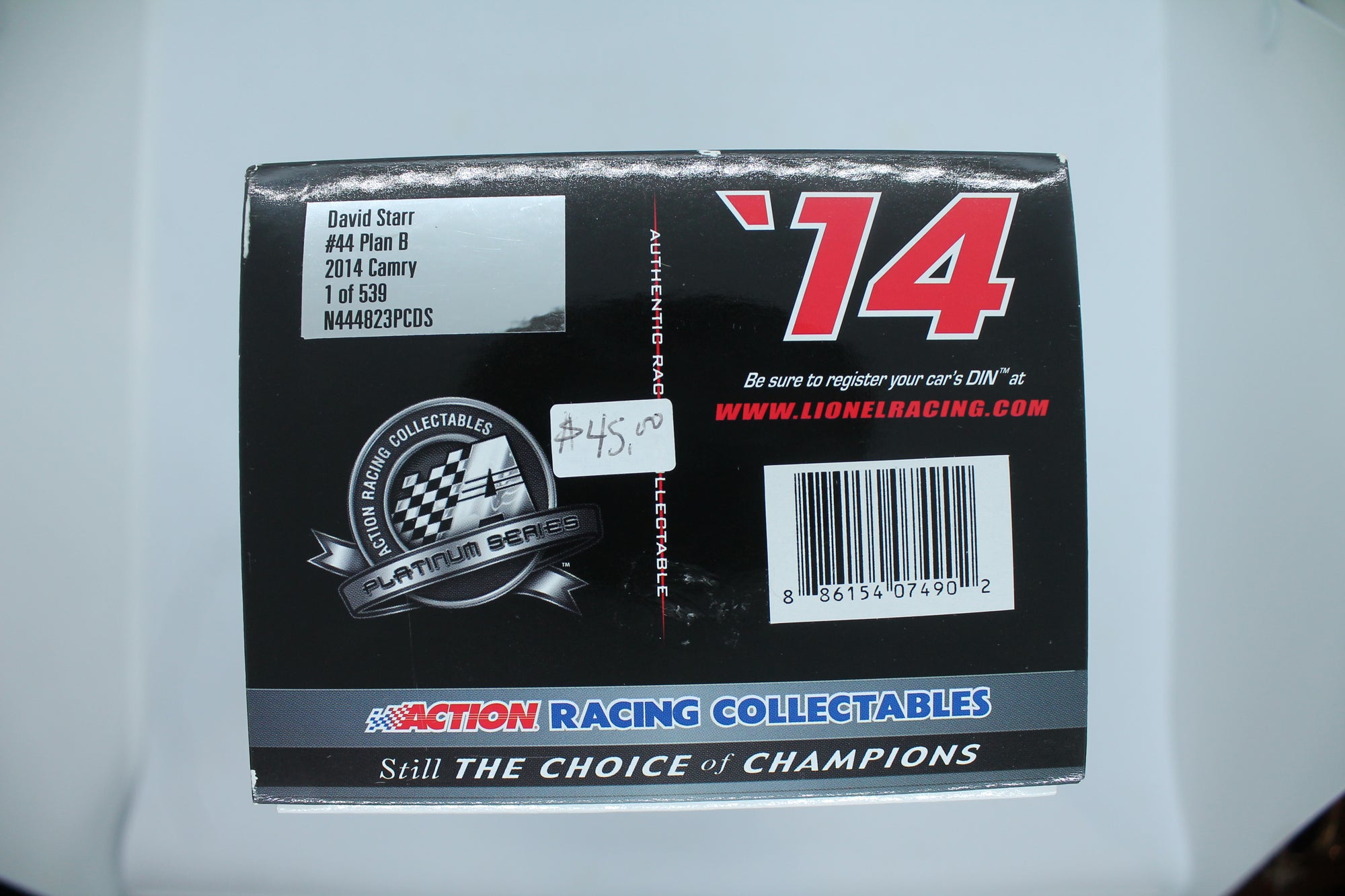 David Starr #44 Plan B 2014 Camry 1:24 Diecast - 1 of 539