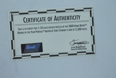 Tony Stewart #20 The Home Depot Rookie of the Year 2000 1:18 Diecast