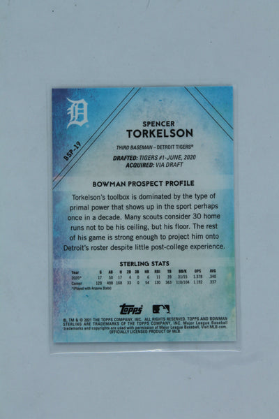 Spencer Torkelson 2021 Bowman Sterling - #BSP-19 Prospects - PRC