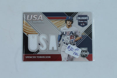 Spencer Torkelson  2020 Panini Elite Extra Edition - USA Baseball Material - Black #USAM-ST PRC