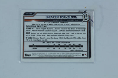 Spencer Torkelson  2021 Bowman - Chrome Prospects #BCP-96 PRC