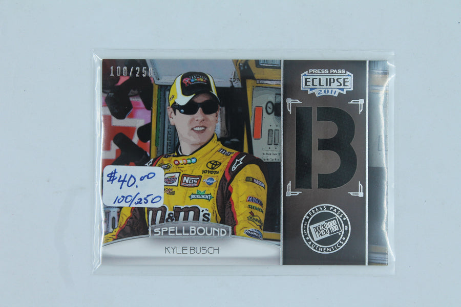 Kyle Busch 2011 Press Pass Eclipse - Spellbound Swatches #SB-KYB 1 (B) #100/250