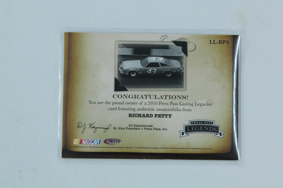Richard Petty 2010 Press Pass Legends - Lasting Legacies Memorabilia - #LL-RP4  #015/175