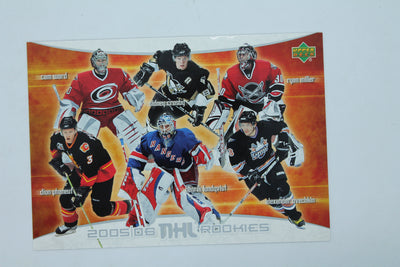 2005-06 Upper Deck - 2005-06 NHL Rookies Jumbo #_NoN Cam Ward, Sidney Crosby, Ryan Miller, Dion Phaneuf, Henrik Lundqvist, Alex Ovec…