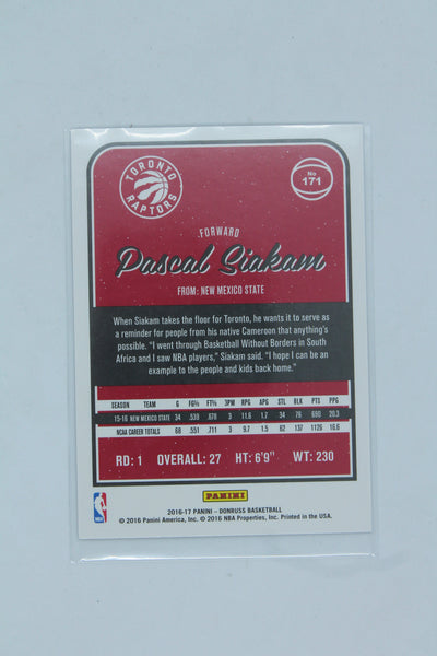 Pascal Siakam 2016-17 Panini Donruss Rookie Card