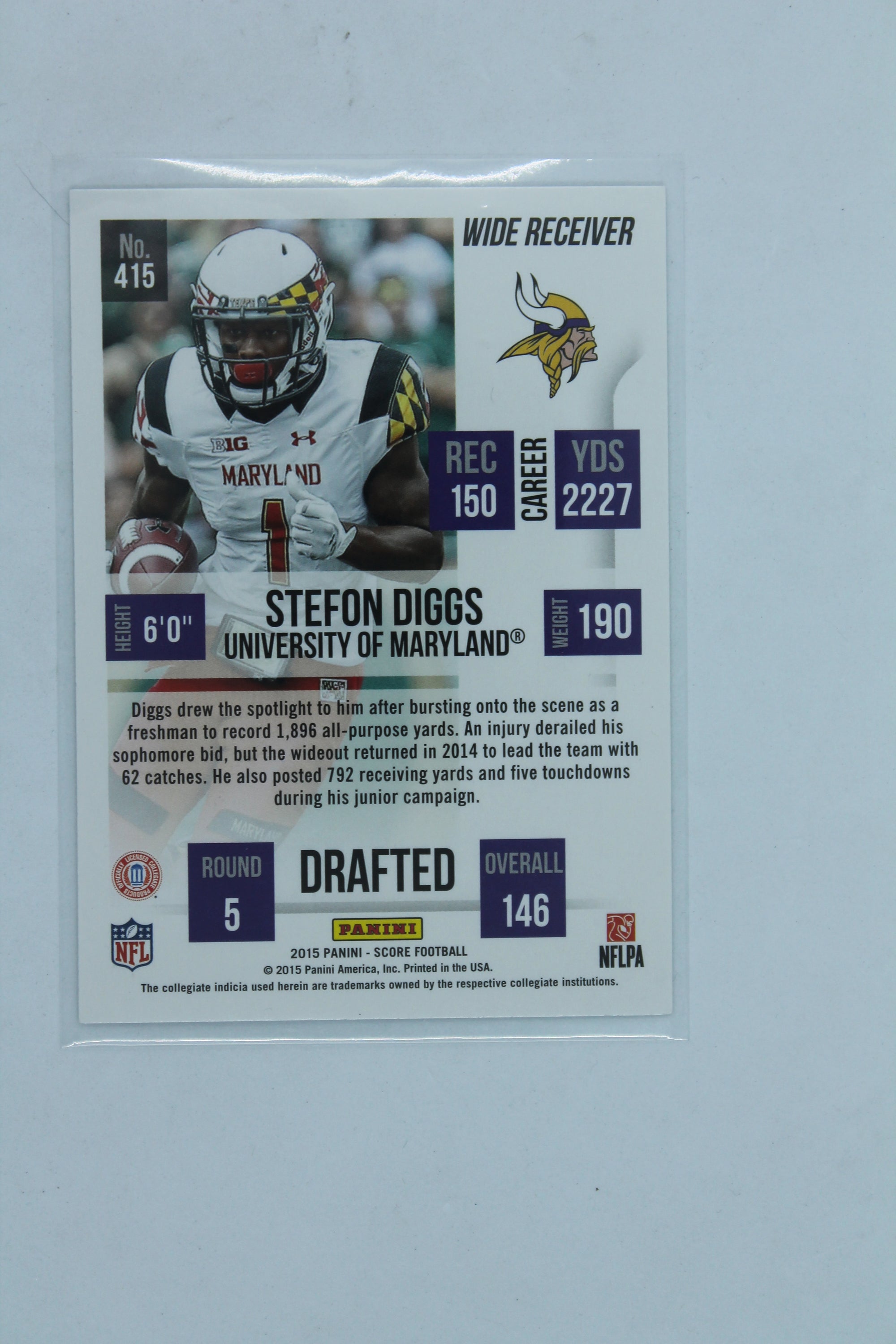 NFL Stefon Diggs Score Rookie Card