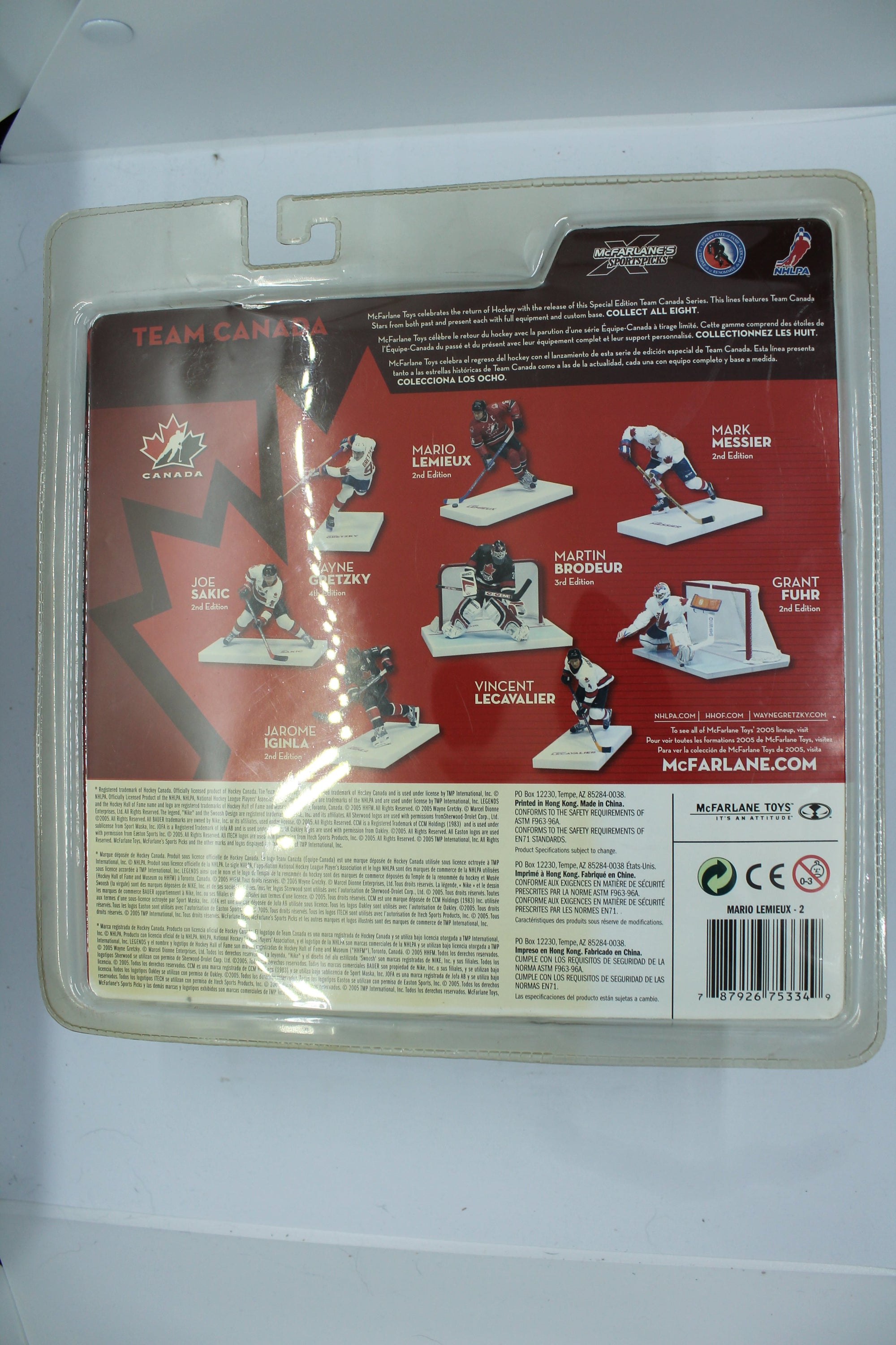 McFarlane Team Canada 2004 Mario Lemieux 6" Action Figure 2005