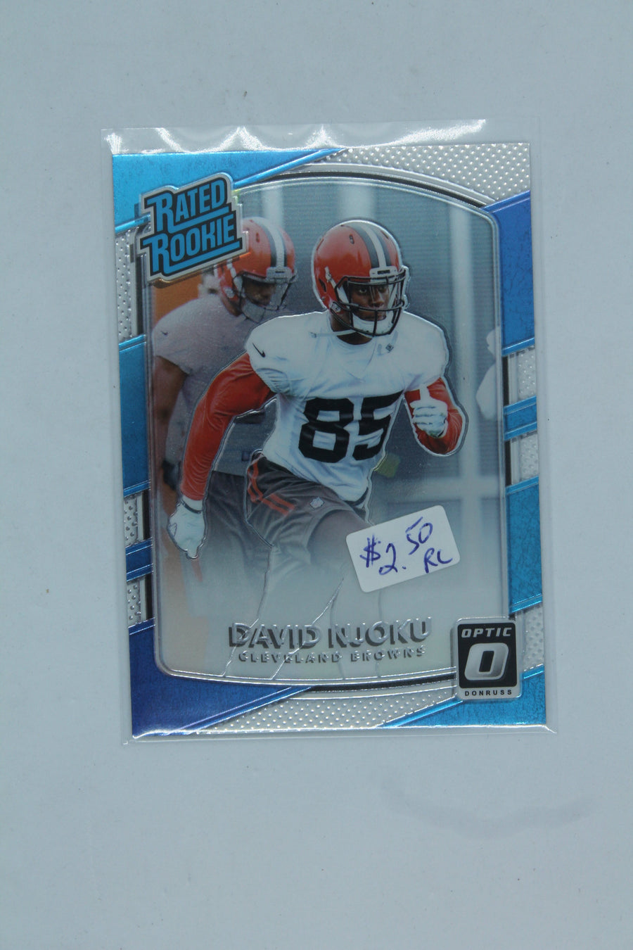David Njoku 2017 Panini Donruss Rated Rookie - Rookie Card