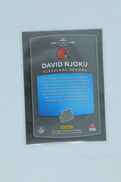 David Njoku 2017 Panini Donruss Rated Rookie - Rookie Card