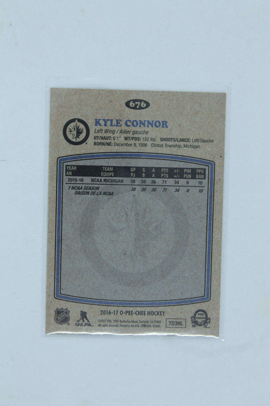 Kyle Connor 2016-17 O-Pee-Chee Update - Retro Marquee Rookies - Rookie Card