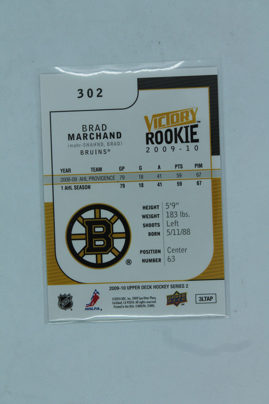 Brad Marchand 2009-10 Upper Deck Victory Rookie