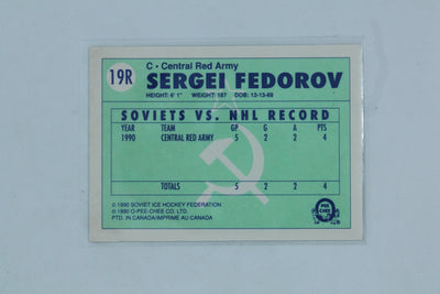 Sergei Fedorov 1990-91 O-Pee-Chee - Central Red Army #19R Rookie Year Card