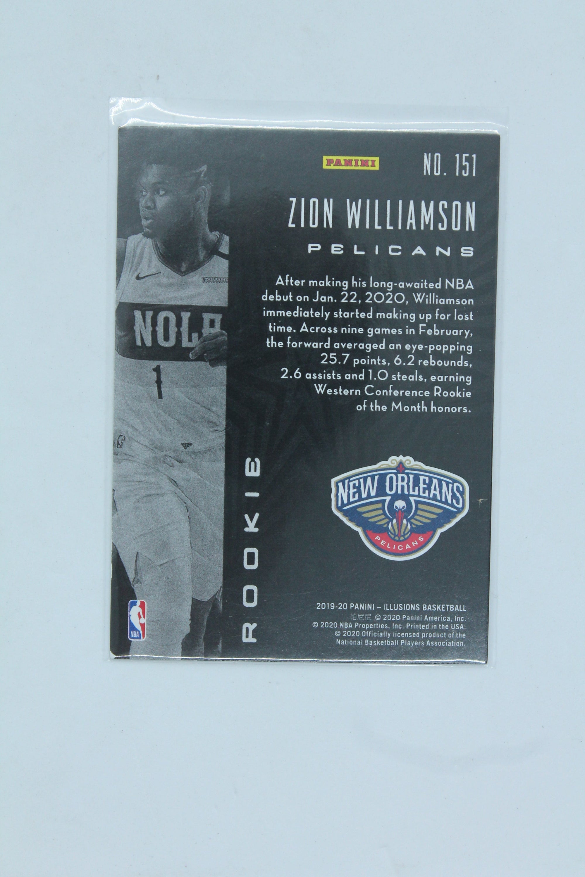 Zion Williamson 2019-20 Panini Illusions Rookie Card