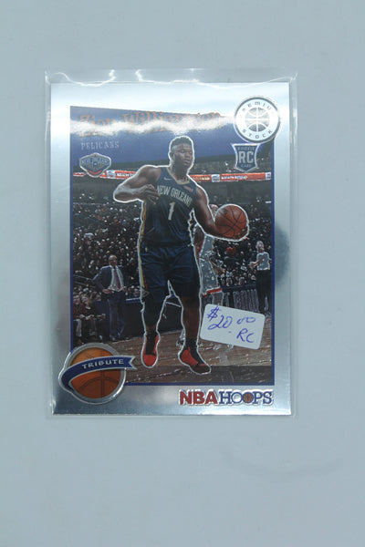 Zion Williamson 2019-20 Panini NBA Hoops Premium Stock Rookie Card