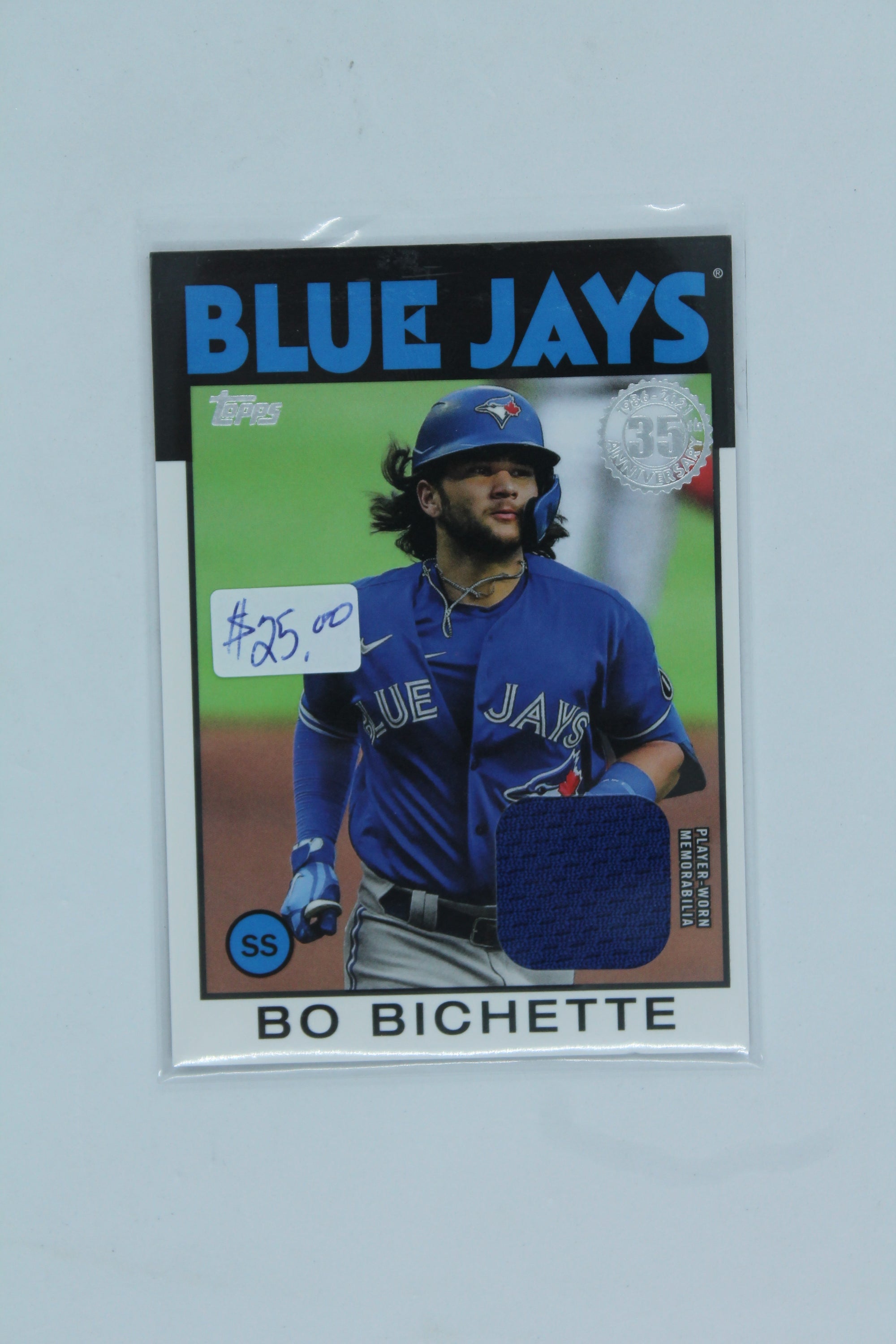 Bo Bichette 2021 Topps - 1986 Topps Baseball Relics #86R-BB Jersey Card