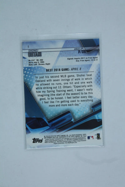 Shohei Ohtani 2018 Bowman's Best Rookie Card