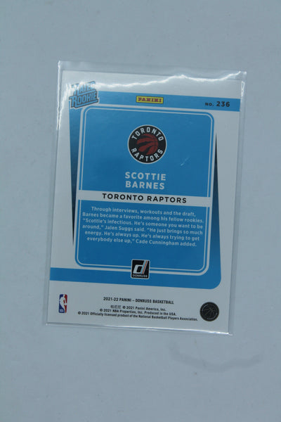 Scottie Barnes 2021-22 Panini Donruss Rookie Card