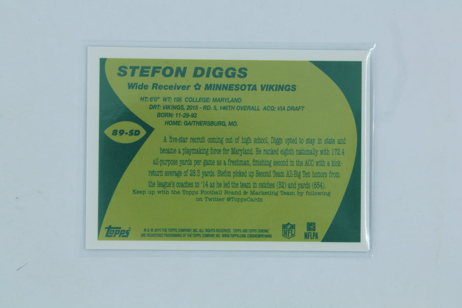 Stefon Diggs Topps Chrome - 1989 Super Rookies Rookie Card