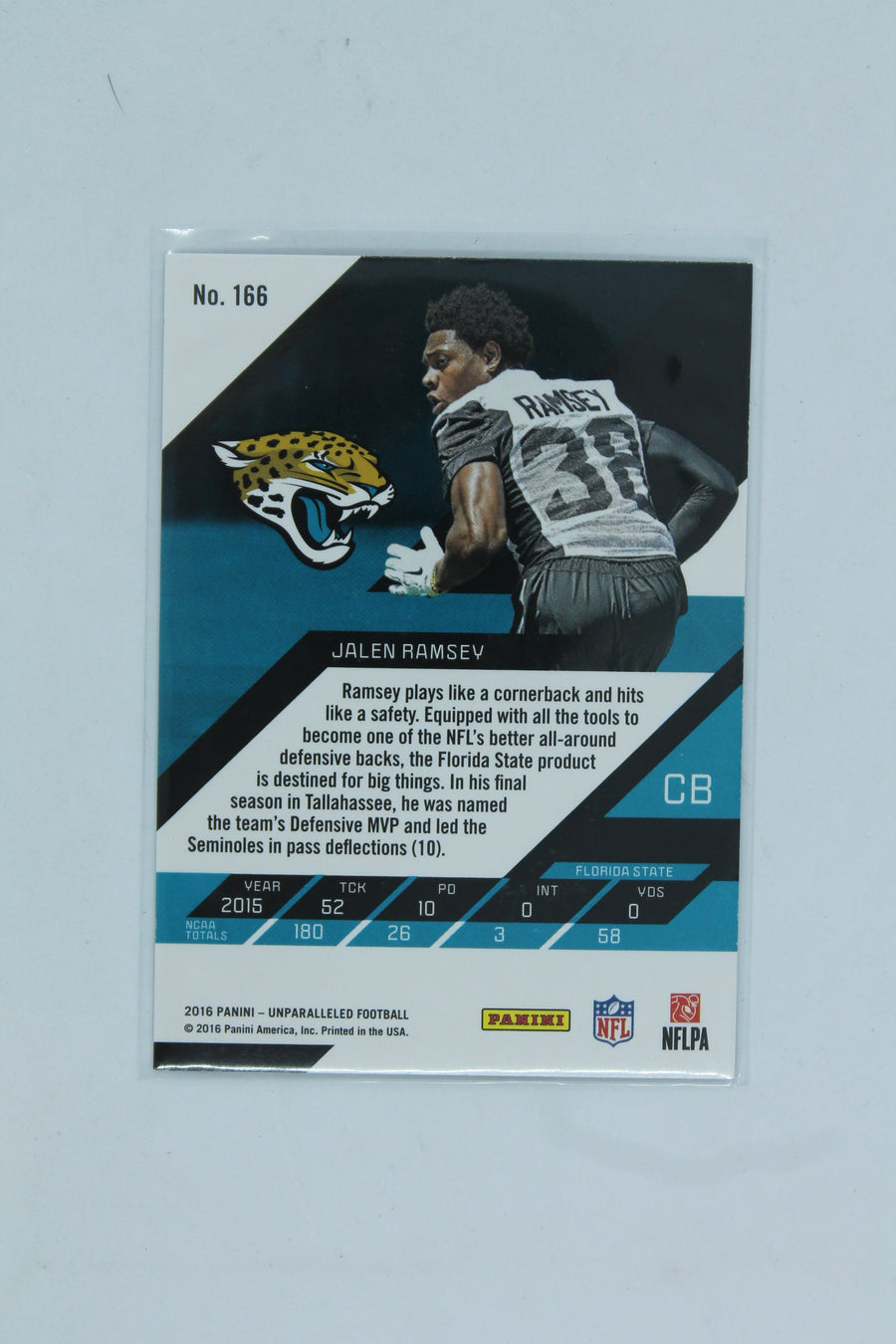 Jalen Ramsey 2016 Panini Unparalleled Rookie Card - Jacksonville Jaguars