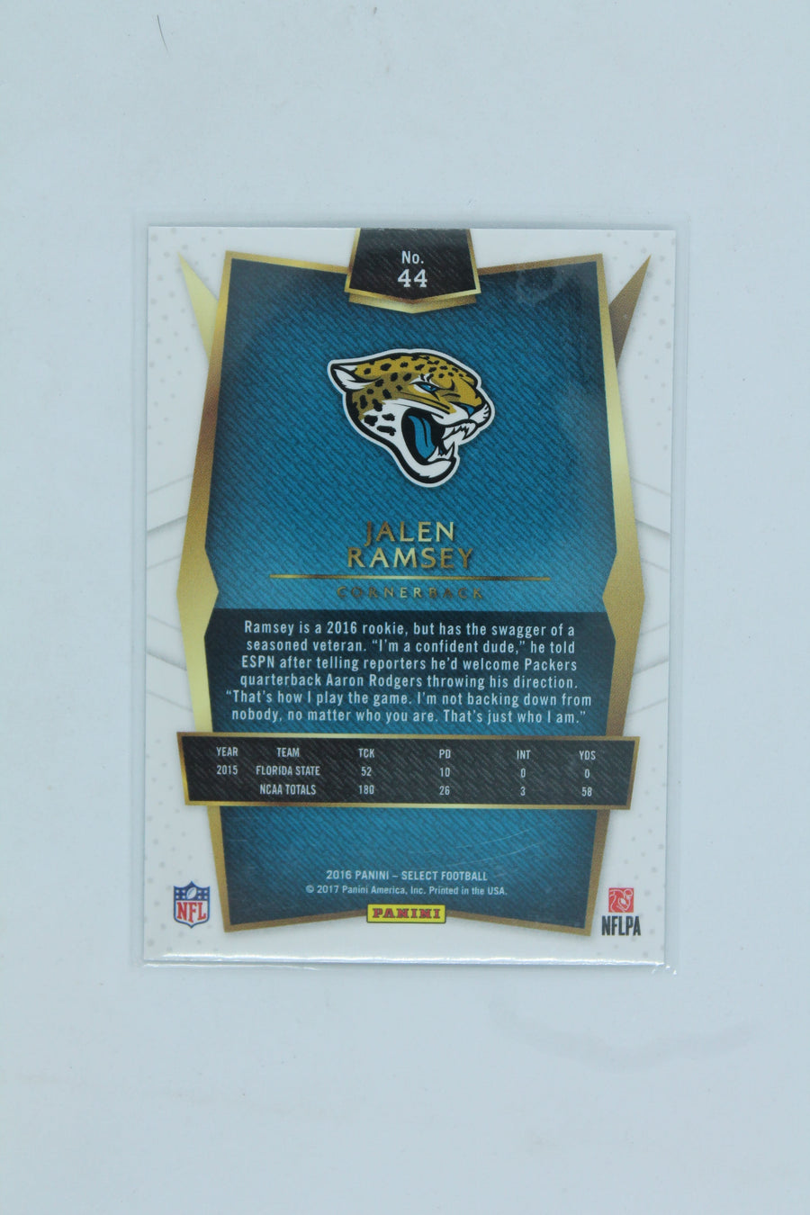 Jalen Ramsey 2016 Panini Select Rookie Card - Jacksonville Jaguars