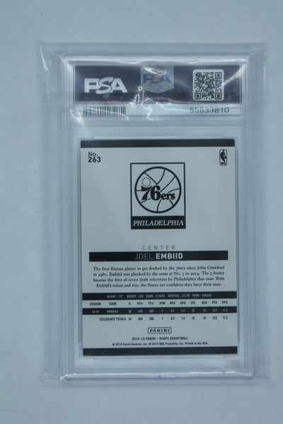 Joel Embiid 2014-15 NBA Hoops Rookie Card PSA 8
