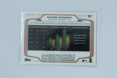 George Springer Bowman Chrome Rookie Card