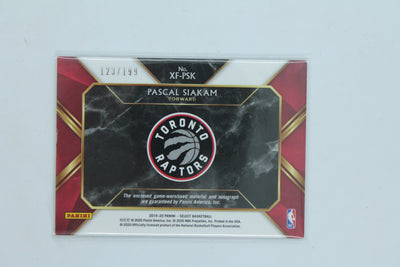 Pascal Siakam 2019-20 Panini Select - X-Factor Memorabilia Signatures #XF-PSK  #123/199