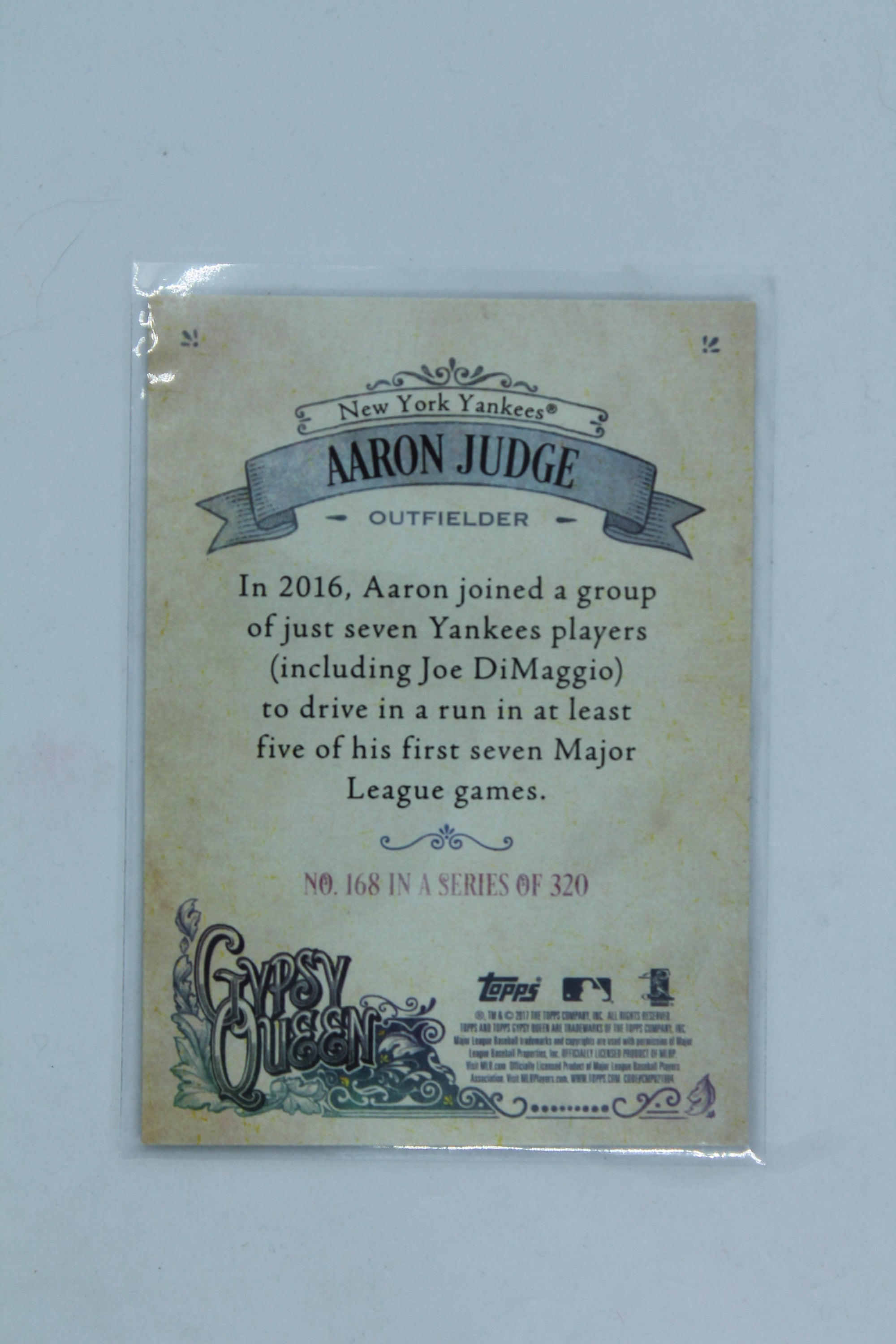 Aaron Judge 2017 Topps Gypsy Queen Rookie Card