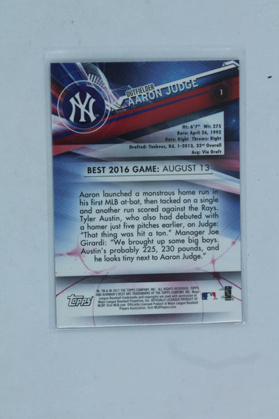 Aaron Judge 2017 Bowman's Best Rookie Card