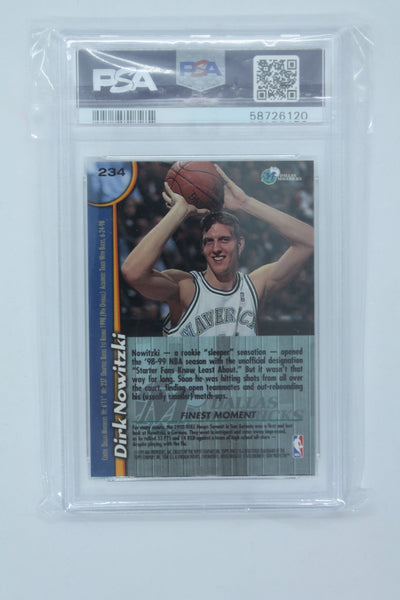 Dirk Nowitzki 1998-99 Topps Finest Graded PSA 8 Rookie Card