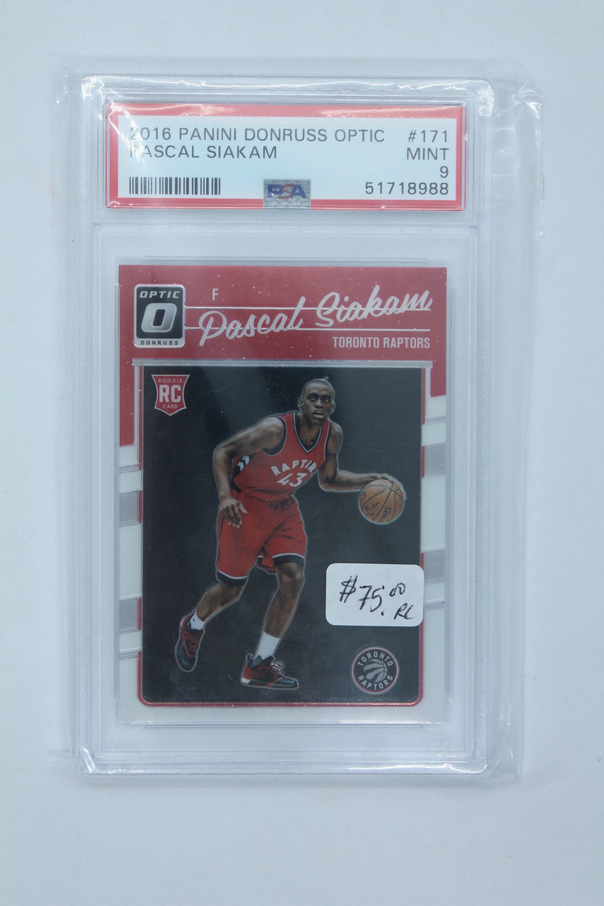 Pascal Siakam 2016 Panini Donruss Optic Graded Rookie Card PSA 9