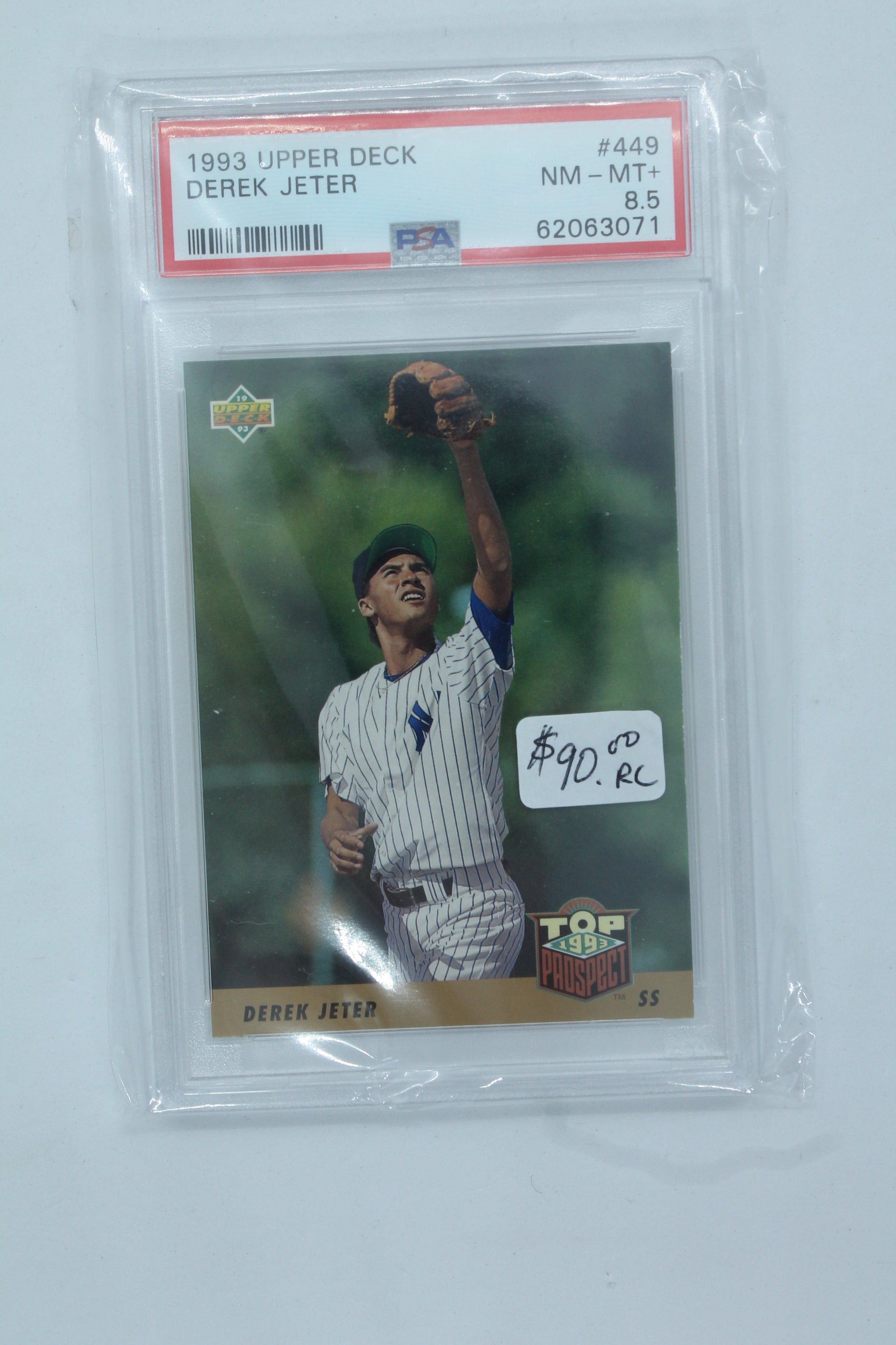 Derek Jeter 1993 Upper Deck Rookie Card - PSA 8.5 NM-MT