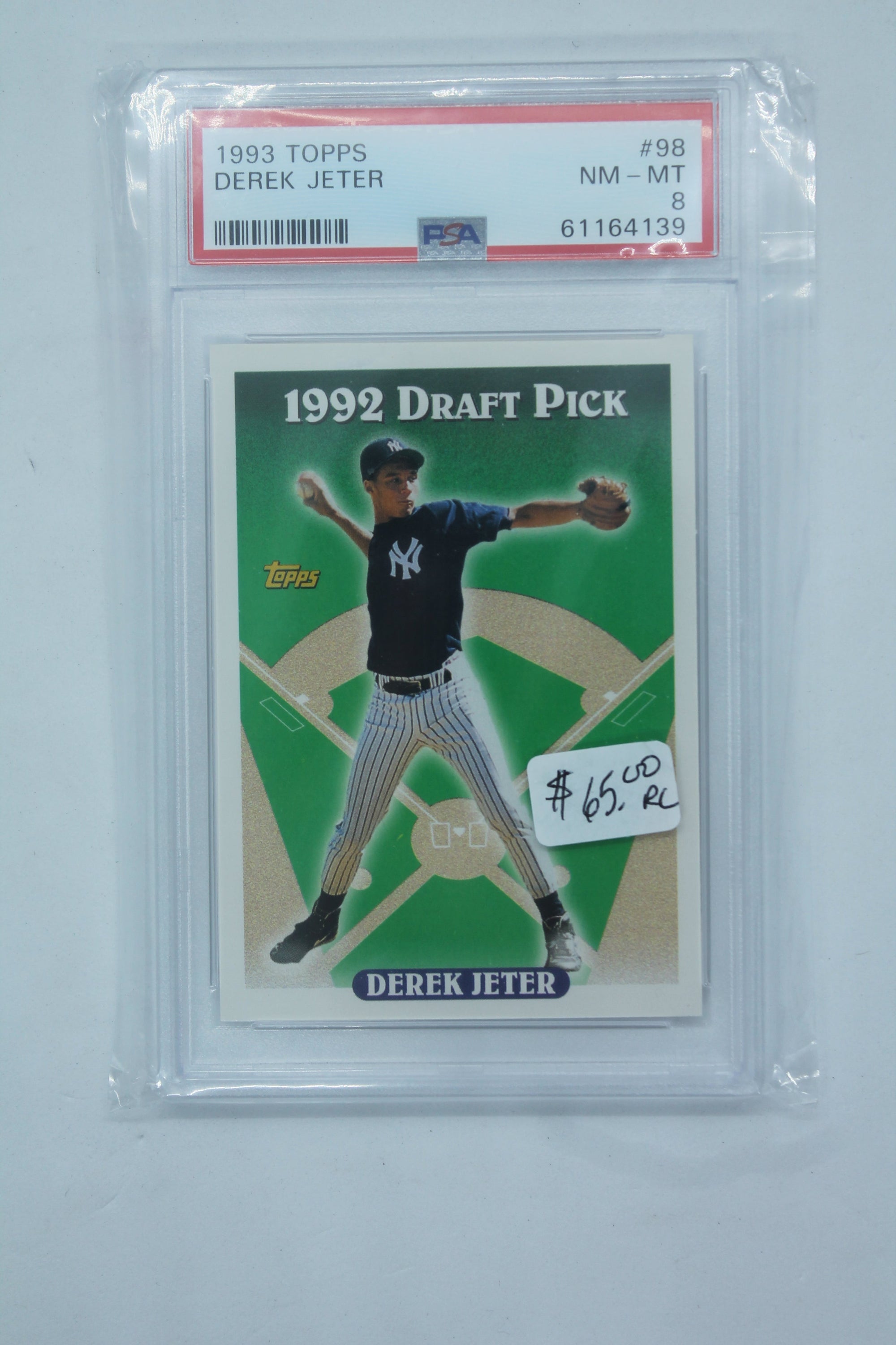 Derek Jeter 1993 Topps Rookie Card - PSA 8 NM-MT