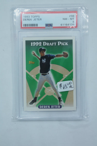 Derek Jeter 1993 Topps Rookie Card - PSA 8 NM-MT